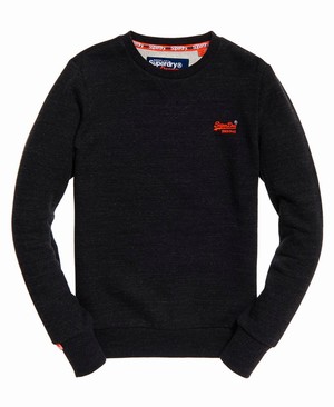 Superdry Orange Label Crew Férfi Pulóver Fekete | KNFVY8193